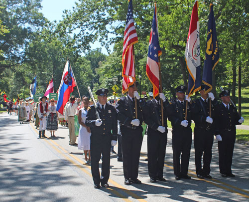 Parade of Flags at 2019 Cleveland One World Day - Cleveland Police Color Guard